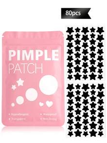 星形脸贴 - 装饰贴纸，温和不刺激，防水透气，日常必备，方便携带，适合旅行、聚会、化妆技巧分享，也是拍照的完美道具