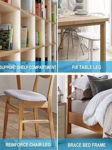 60 件重型 L 形支架 - 高品质钢结构，确保衣柜、家具、橱柜、椅子和抽屉的稳定性 - 包括 10 个支架和 20 个螺丝 - 耐用、多用途连接器 - 銀色 - 查看 7