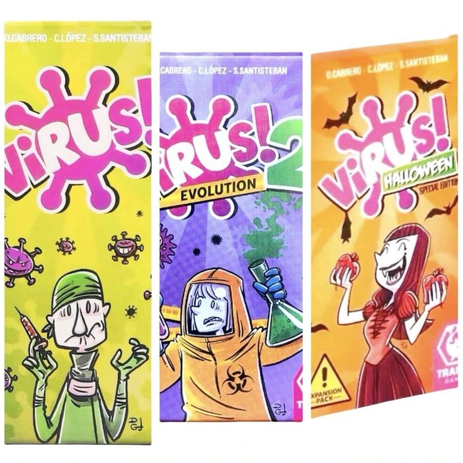 Virus - “策略天才”最受欢迎的多人卡牌游戏 - 提供英语、法语、西班牙语版本 - 非常适合家庭聚会、派对、万圣节、圣诞节礼物