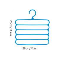 Set de 3 piezas/1 pieza Perchero colgante de plástico de 5 niveles, esencial para dormitorios, perchero para faldas/pantalones/bufandas/corbatas, antideslizante, ahorro de espacio para almacenamiento en el armario