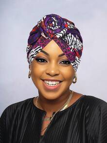 Awegeo Women's Turbans Printed Compass Style, Light Luxury African Style Headscarf Hat, Important Occasion Wearing Headband Hijab Hair Sleep Cap Sleep Bonnet - 1Pc - View 20