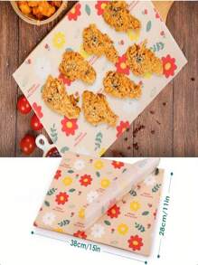 15 Stück ölbeständiges Papier, ölbeständiges Papier für fritierte Snacks, Sandwich Hamburger Verpackungspapier, Backblech Papier, Toast Reis- und Gemüserollenverpackungspapier