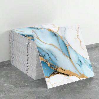 11/22/30 Pieces Of Marble Pattern Decorative Wall Stickers, Room Decoration, Self-Adhesive Aluminum Foil Material On The Back, Arbitrary Stitching, Bathroom And Toilet Moisture-Proof Decorative Wallpaper, Imitation Ceramic Tile Adhesive Wall Stickers, Decorate Your Home Home Decor Wall Decor Bathroom Decor Wall Paper Wallpapers Kitchen