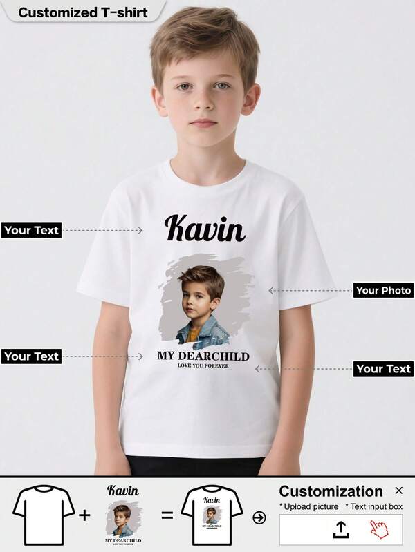 تيشرت مخصص وشخصي، تيشرت رياضي، قابل للتنفس، هدية - أضف صورا لتصميم تيشرتك المطبوع الشخصي الخاص بك