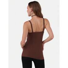 No Boundaries Ribbed Cami Top, Women's - mahogany - View 2