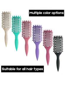 Designed By Candybrush Curl Defining Brush, 2025 New Curl Brush For Curly Hair Styling Brush, Shaping And Defining Curls Comb For Women Men Less Pulling And Curl Separation - Multicolor - View 3