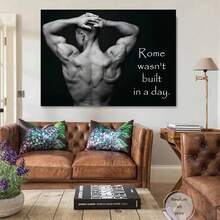 1 件/3 件墙壁艺术海报可选框架健身房激发肌肉、男性健身、力量、杠铃艺术海报帆布画墙壁印刷画适合家庭健身房装饰 - 彩色 - 查看 6