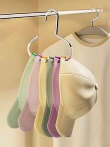 1/3/6pcs Cap Storage Organizer,Hat Organizer,Accessory Organizers,Hook, Hat Storage Artifact, Dormitory Wardrobe Hanging Duck Tongue Baseball Cap Suspender, Household Multifunctional Hook, Can Hang Ties, Underwear, Clothes - Multicolor - View 5
