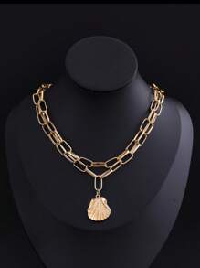 1pc Minimalist Gold Pendant Necklace, Multiple Styles Available