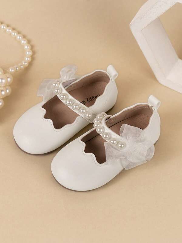 1 par de zapatos planos elegantes y de moda tipo princesa de unicolor para dama