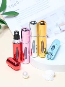 4 件便携式香水雾化器 - 可再填充旅行香水瓶 5ml 喷雾 - 迷你可再填充香水瓶 - 可再填充防漏旅行香水喷雾器