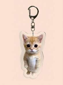 1 Uroczy model kota, smutny płaczący kociak z akrylowym brelokiem/torbą, smycz, prezent na imprezę, dekoracja telefonu komórkowego z motywem zwierzęcym, idealny prezent dla przyjaciół, akcesoria samochodowe, brelok do torby, plecak do szkoły, litera gotyckie, rok 2019