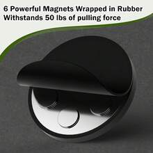 Soporte magnético para taza, soporte magnético para taza de acero inoxidable SUS 304 Durmmur, soporte magnético para bebida para tractor, cortadora, camión, autobús escolar, refrigerador, caminadora, soporte magnético para lata en superficie metálica (1 pieza), vuelta al colegio - Paquete n.° 1 negro - Ver 3