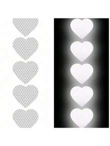 12 件/套心形反光夜光汽车贴纸