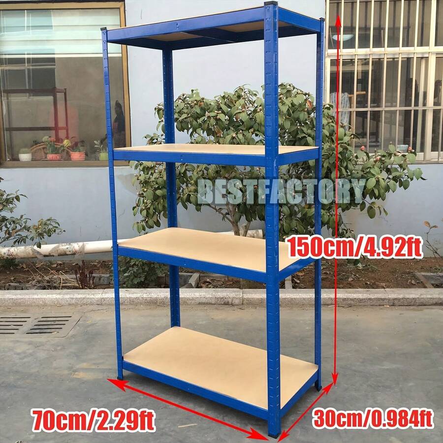Shelving Unit Garage Shed Storage 5 Tier Racking Shelves Storage Warehouse For Halloween, Christmas Gift, Utility Shelves - Blue - View 1