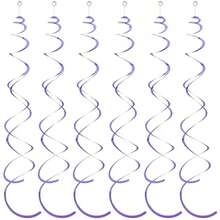 6pcs Hanging Swirl Decorations, Party Spiral Streamers For Ceiling, Weddings, Showers, Birthdays,Christmas - Gold - View 22