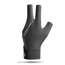 1 pieza Guantes profesionales de billar para hombres con tres dedos, de seda de hielo transpirable y antideslizante, set individual para mano izquierda, guantes de tenis de mesa para mujeres T3