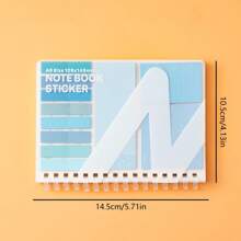 280 Pages Multifunctional Note Pad With 40 Sticky Notes, 160 Index Stickers, 20 Expansion Stickers, 60 Inner Pages, Adhesive, Index Stickers With Soft Ring, Horizontal Line, And Notebook,School Supplies,Back To School