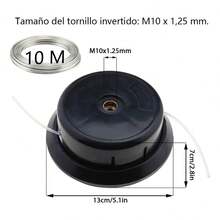 El cabezal de corte de la cortadora de césped es compatible con Truper Des-63, se adapta a la mayoría de las cortadoras de césped, adecuado para recortadoras de eje recto o desbrozadoras con motor Hon.da - Negro - Ver 7