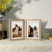 1 套双面旋转小相框 4x6、5x7、3.5x5 英寸，铰链折叠多孔相框拼贴带玻璃面板，垂直相框用于桌面展示，家居装饰，适合圣诞节、婚礼、生日礼物，送给女性、妈妈、奶奶、家人、宠物的照片 - 多色 - 查看 12