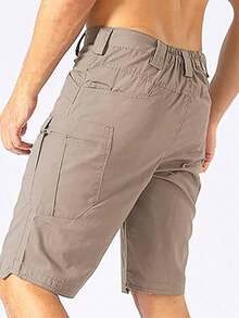 Men's Tactical Shorts With Multiple Pockets, Durable Multifunctional Utility Shorts, Quick-Drying Summer Training Shorts With Multiple Pockets - 卡其色 - 查看 6