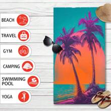 1pc Ultra-Fine Fiber Beach Towel, Suitable For Beach, Bathroom, Swimming, Quick-Drying, Absorbent, Lightweight