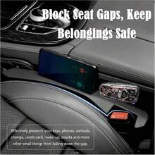 2 Pcs Of PU Material Car Seat Gap Filler, Side Seam Plug Strip, Leak Proof File Strip, Car Seat Gap Anti Fall Car Interior Accessories - Một cỡ - Xem 3