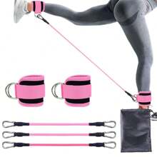 1set/5pcs Tension Arch Resistance Bands Ankle Training Fitness Equipment Set, Leg/Butt/Hip Glute Exercise Bands For Shaping And Slimming (Larger Size Available, Refer To Image 6)