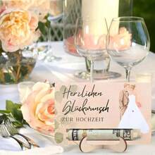 3styles Wedding Blessing Gifts, German Wooden Money Holder Cash Gift Packaging, Wedding Decoration Ornaments Newlyweds Wedding Souvenirs, Home Decoration Room Desktop Ornaments, Love Decorations