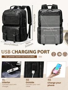 NEWHEY 男士笔记本电脑背包，防水背包，男士时尚背包，公文包，工作旅行，大学及办公配件