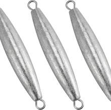 Dr.Fish 5 Pack Inline Trolling Sinker Torpedo Fishing Weight Lead Fishing Weight Sinker Double Ring Saltwater Offshore Boat Fishing - White - View 1