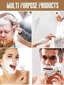 1pc Men's Shaving Brush, Synthetic Shaving Tool Shaving Brush With Hardwood Handle, Synthetic Travel Shaving Brush, Men's Shaving Brush, Paint Brush, Barber Shop Tool, Men's Shaving Cream Brush, Wet Shaving Brush, Facial Hair Brush, Shaving Brush