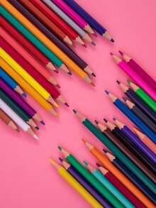 48 Colors (48pcs) HB Colored Pencils, Hexagonal Barrel, Art Supplies, 12 Colors - 48 Colors Available, Great Gift For Friends On Halloween And Christmas - Multicolor - View 3