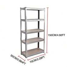 Shelving Unit Garage Shed Storage 5 Tier Racking Shelves Storage Warehouse For Halloween, Christmas Gift, Utility Shelves - Galvanised 70*30*150CM - View 1