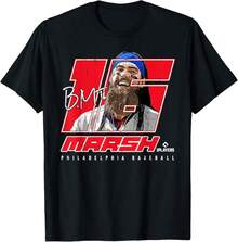 Silhouette Brandon Marsh Philadelphia Mlbpa T-Shirt*SO Best Gifts - Black - View 1