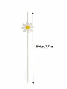 10/20/30/40/100pcs Daisy Paper Straws, Daisy Party Decor, 2pcs Elegant Daisy Straws, Floral Straws, Pink Floral Straws, Suitable For Birthday Party Supplies, Wedding Decoration, Floral Straws, Also Suitable For Wedding, Birthday Party, Graduation, Anniversary, Anniversary Dinner, Halloween, Valentine's Day, Christmas, Thanksgiving Gifts, 1pc - Multicolor - View 10