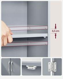 Bathroom Shelves & Corner Shelves Back To School - Grey - View 2