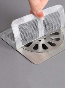 100 piezas Filtro de pelo para ducha y bañera - Fácil de usar, pegatinas de filtro de drenaje, cubiertas de drenaje desechables adecuadas para el fregadero de la ducha y la lavandería, fácil de pegar, retenedor de pelo del drenaje desechable, filtros de drenaje para el regreso a la escuela