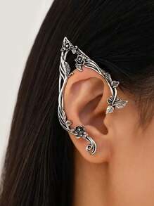 Popular Gold Color Flower Leaf Ear Clip Cute Jewelry Accessories Fairy Clip Earrings Wedding Girls Jewelry Gifts New,Ladies' Daily Party Accessories, Fashionable Jewelry, Best Friend Gifts
