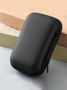 1 Portable USB Data Cable Storage Box, Headphone Storage Bag, Headphone Case, Data Cable Protective Film, Mini Zipper Hard Bag Box, Multi-Functional Mini Storage Bag, A Must-Have For College Dormitories For Travel Storage Bag,Makeup Bag,Cosmetic Bag,Vacation Organizer, Suitable For Cables, Headphones, It Can Be Used For Travel Carrying, Work, School, Dormitory Storage, Boho Vibes