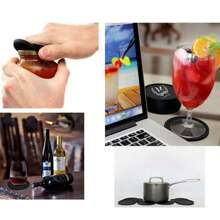 1/3/6pcs Custom Silicone Cup Coaster Set, Personalized Letter/Name Design, 10cm Round, Heat-Resistant, Non-Slip, 0.5mm Thick