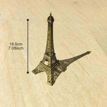 1pc Vintage Bronze Paris Eiffel Tower Model, High-Quality Zinc Alloy Material, Metal Crafts Home/Office Decor, Gift