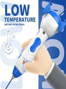 Brinquedo Educativo Foguete para Crianças, Caneta 3D de Baixa Temperatura com Impressão 3D, Exercício Cerebral DIY, Caneta de Desenho 3D, Filamento PCL de Baixa Temperatura com Tela LCD, Presente de Aniversário e Natal para Meninos e Meninas, Caneta Criativa de Desenho DIY 3D, Brinquedo Educativo Caneta de Impressão 3D para Crianças