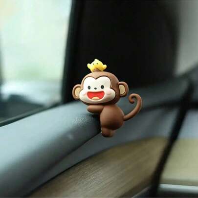 1/2pcs Cute Little Monkey Car Center Console Decoration Rearview Mirror Decoration Ornament Personalized Small Gift Car Decoration