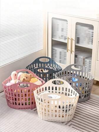 现代可折叠洗衣篮 - 壁挂式，便携式多层脏衣服收纳盒，聚丙烯方形洗衣篮，适用于家庭和浴室收纳，洗衣篮