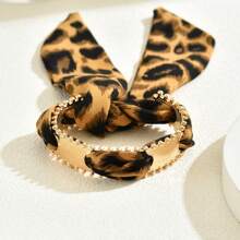 1pc Elegant & Stylish Women Multi-Color Ribbon Bangle, Alloy Beach Vacation Bracelet Accessory For Ladies