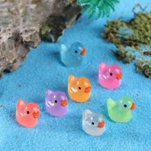 10/30/50pcs DIY Mini Yellow Duck, Glowing Mini Resin Yellow Duck, Mini Toy, Glowing Small Animal In The Dark, Suitable For Holiday Gifts, Sock Gifts, Party Gifts, Prank Games, Landscape Gardens