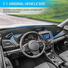 MASHA Dashboard Cover For /Y, Flannel Dashboard Pad Dash Mat Compatible With  Model 3 2017-2021 2022 2023 Dashboard Decorative Interior Auto Accessories - Brown - View 4