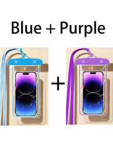 5pcs Portable Waterproof Luminous Phone Pouch, With Glow Sensitive Screen, Waterproof Diving Protective Case, Floating Phone Bag, Ideal For Summer Travel, Diving, Swimming, Beach Activities (Choose 1/2/3/5PCS) - Multicolor - View 14