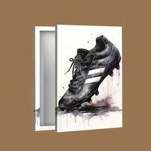 3pcs Modern Black And White Graffiti Football Wall Arts Canvas Posters, High-Definition Printing With Optional High-Quality Frame, Hanging Paintings For Living Room And Bedroom Home Decoration - Black and White - View 10